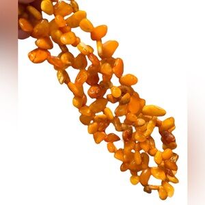 Vintage 32” Russian Baltic Honey Amber Beaded Necklace